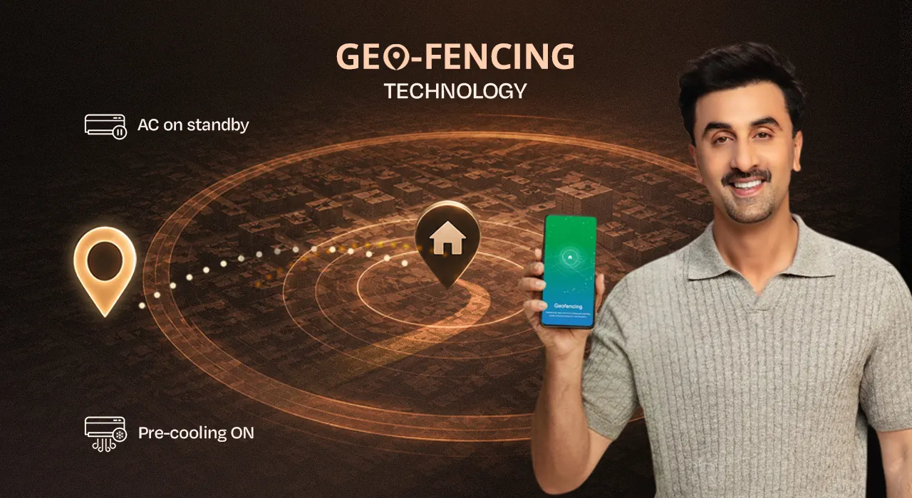 Geo-fencing: the AC goes from standby to cooling as you come home