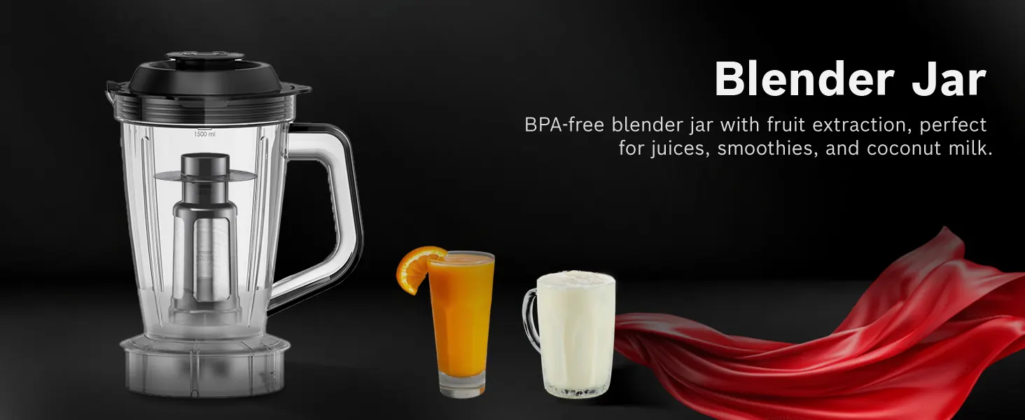 Blender jar, for juices, smoothies and coconut milk