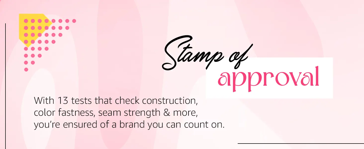 Stamp of approval: 13 tests check construction, colour fastness, seam strength and more