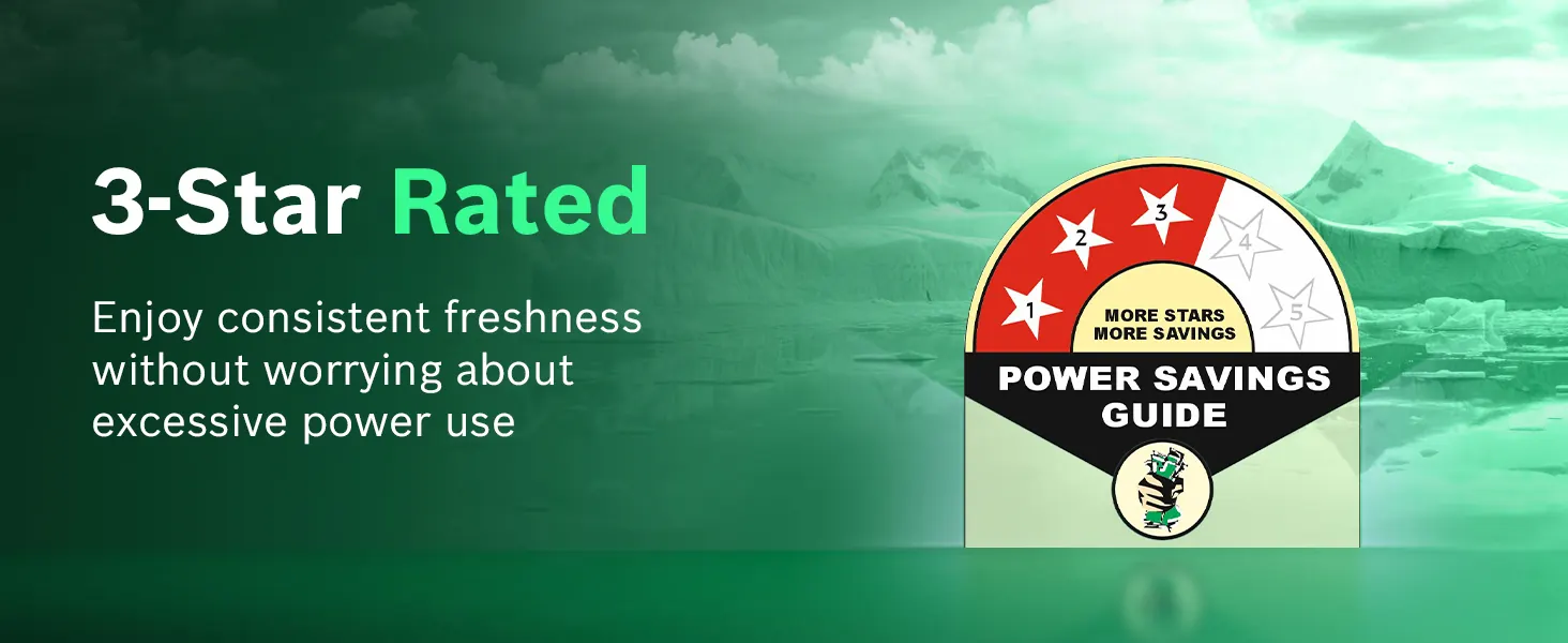 Three-star rated: consistent freshness without excessive power use