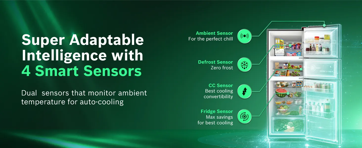 Four smart sensors that adapt the cooling