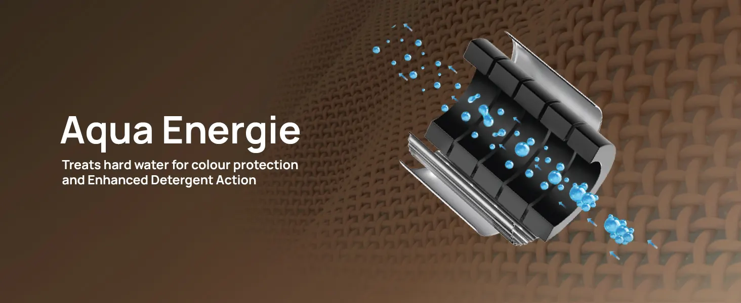 Aqua Energie: treats hard water for colour protection and better detergent action