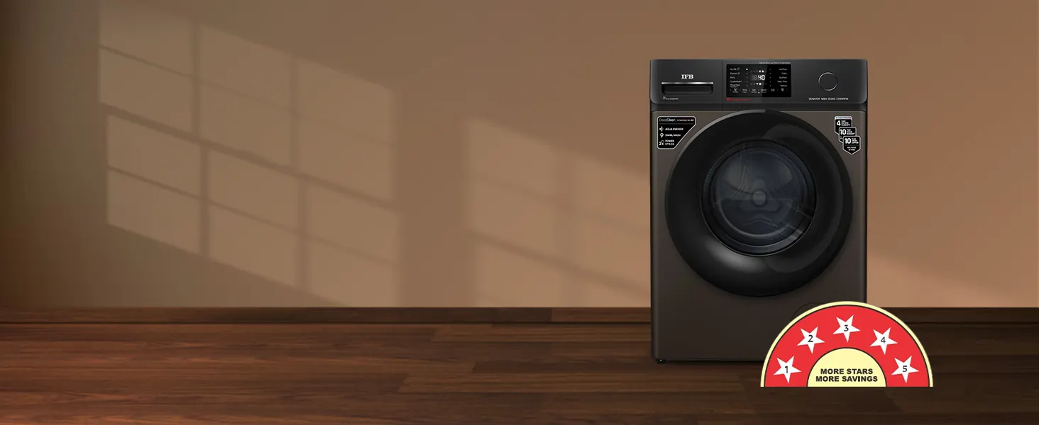 The washing machine with its energy star rating