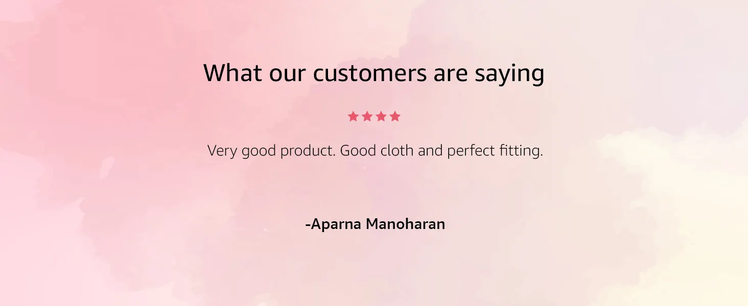 What our customers are saying: “very good product, good cloth and perfect fitting”